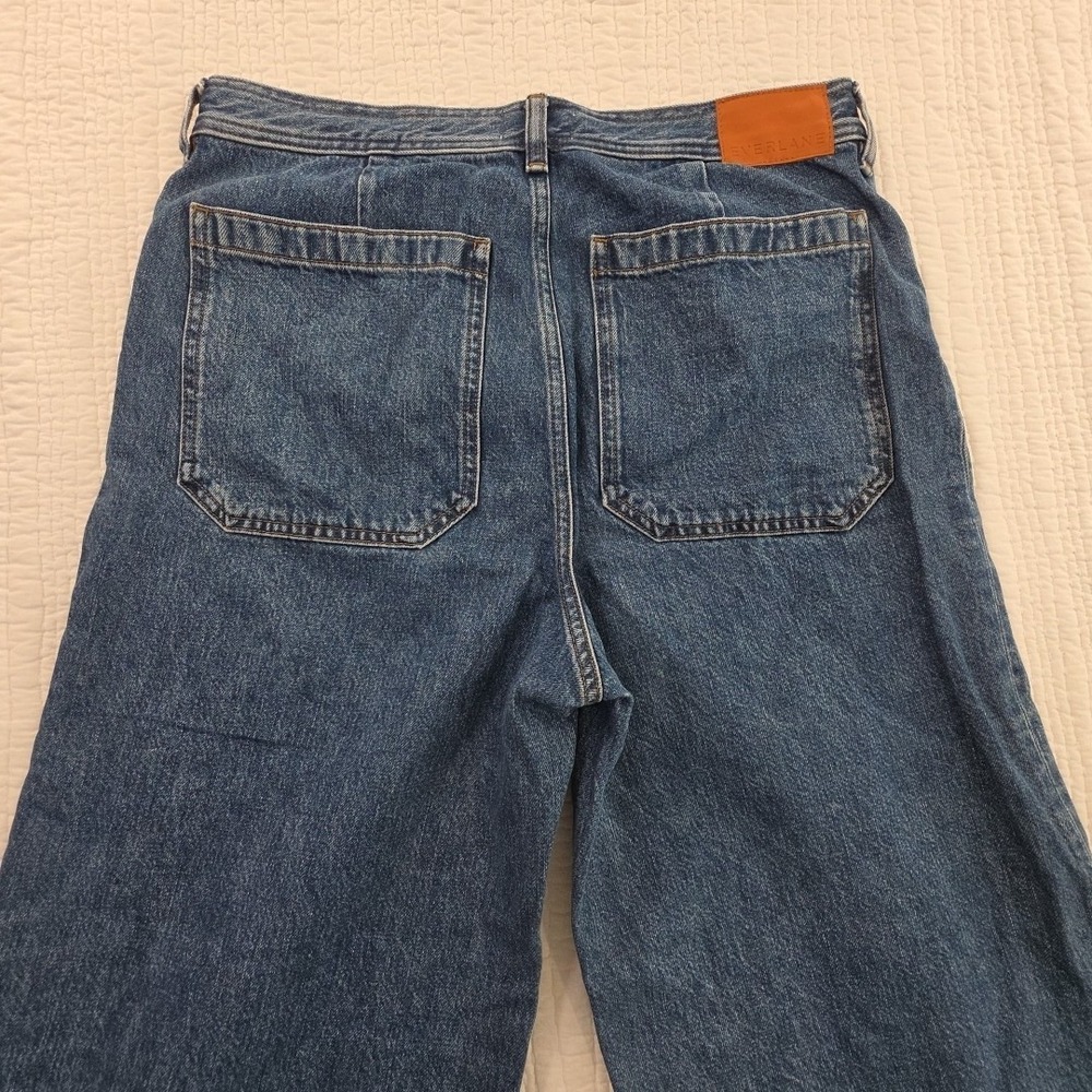 Everlane The Mariner Jean Med Blue Wash Denim Jeans Size 31R Cropped High Rise - Picture 6 of 16